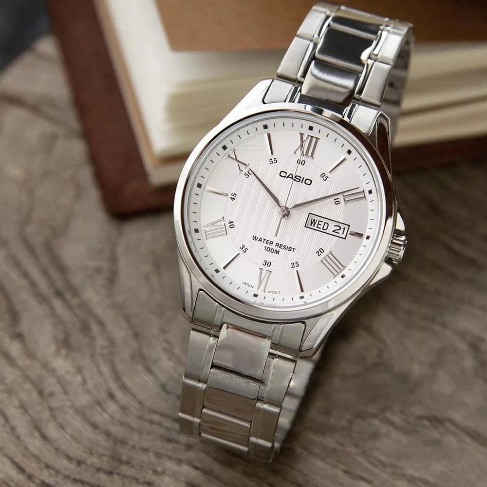 Casio Casio Collection MTP-1384D-7AVDF (MTP-1384D-7A) collection с серебристый ремешком