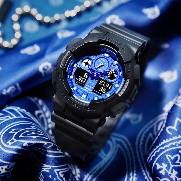 Casio Casio G-Shock GA-100BP-1A электронные часы с аксессуарами мужские часы модель GA-100BP-1A