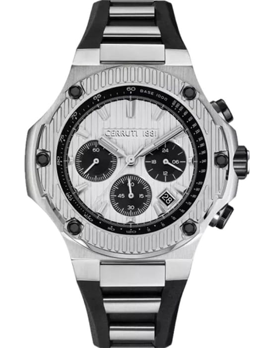 Cerruti 1881 Cerruti 1881 Lucardo CIWGO0050604  CIWGO0050604 кварцевые мужские часы белый циферблат, браслет силикон — вид спереди