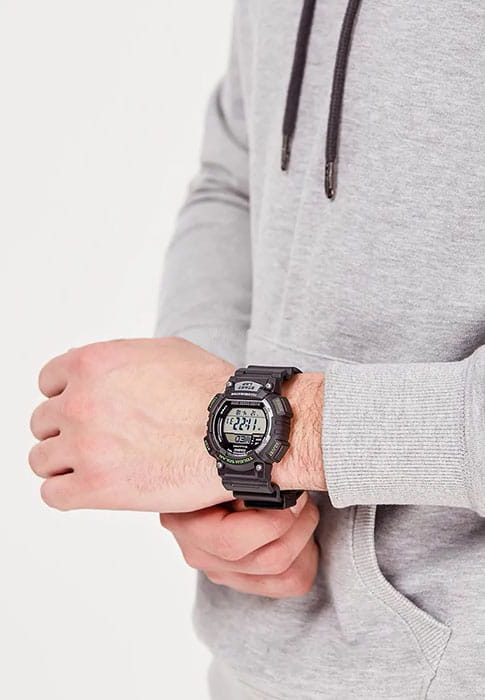 Casio Casio Collection STL-S100H-1A, illuminator япония мужские часы на браслете пластик боковой вид
