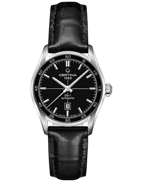 Certina Certina DS Podium C006.207.16.051.00  C0062071605100 механические женские часы черный циферблат, браслет кожаный — вид спереди