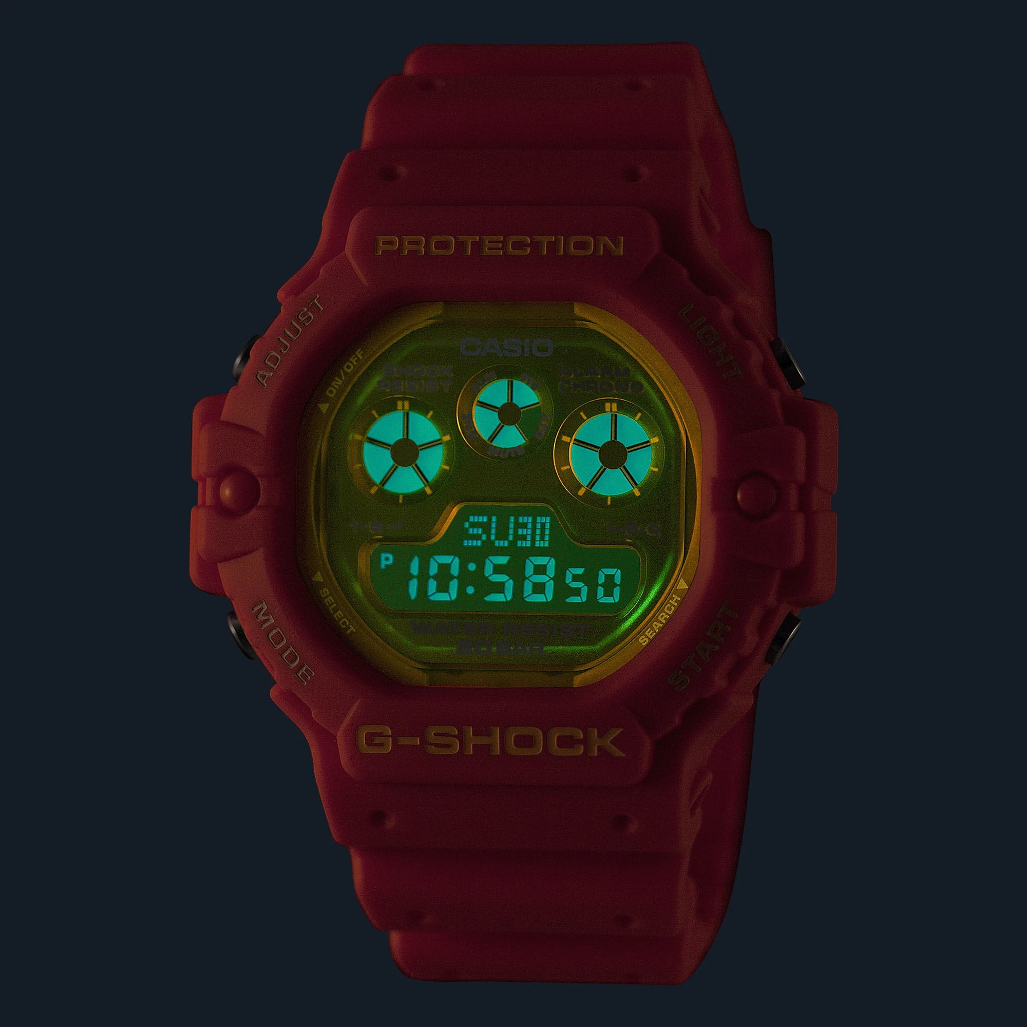 Casio Casio G-Shock DW-5900TS-4, g-shock япония мужские часы на браслете пластик боковой вид