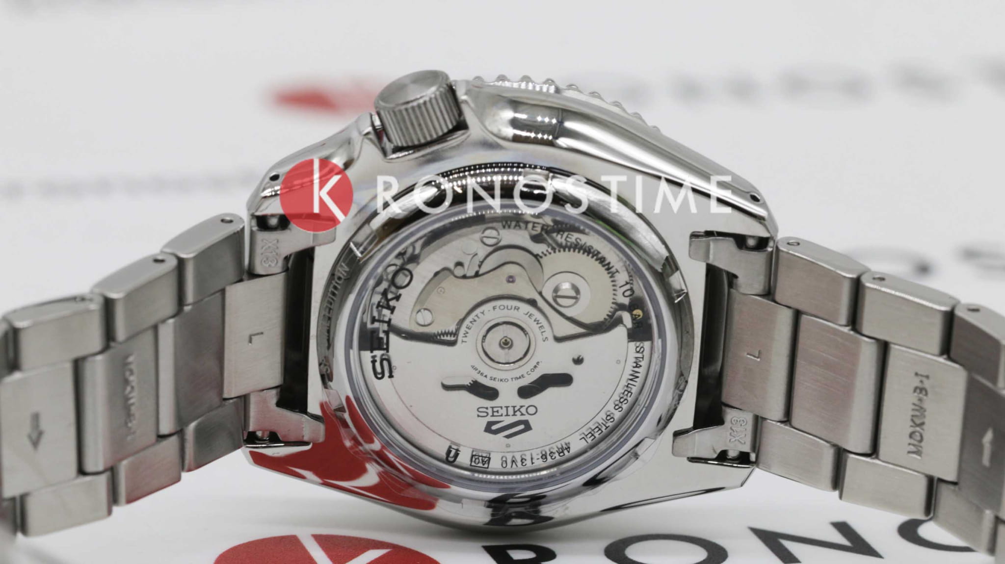 Seiko Seiko 5 Sports SRPK11K1 мужские часы оранжевый циферблат на запястье