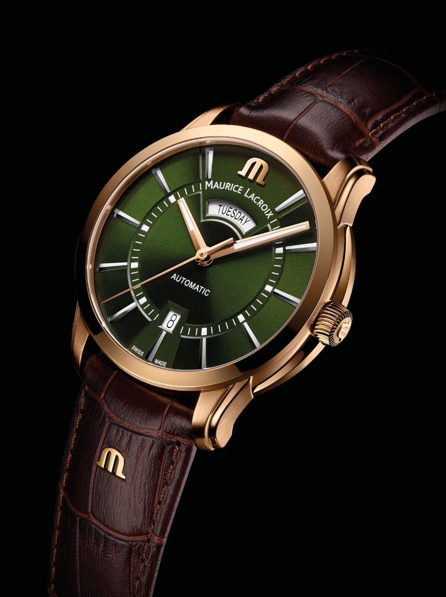 Maurice Lacroix Maurice Lacroix Pontos PT6358-BRZ01-63E-3, pontos швейцария мужские часы на браслете кожаный боковой вид