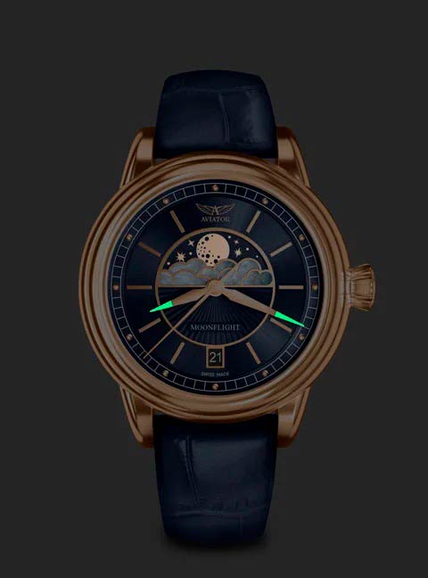 Aviator Aviator Douglas MoonFlight V.1.33.2.256.4, douglas moonflight швейцария женские часы на браслете кожаный боковой вид