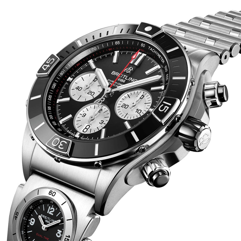Breitling Breitling Super Chronomat B01 44 AB0136251B1A2 , наручные мужские часы фото под углом