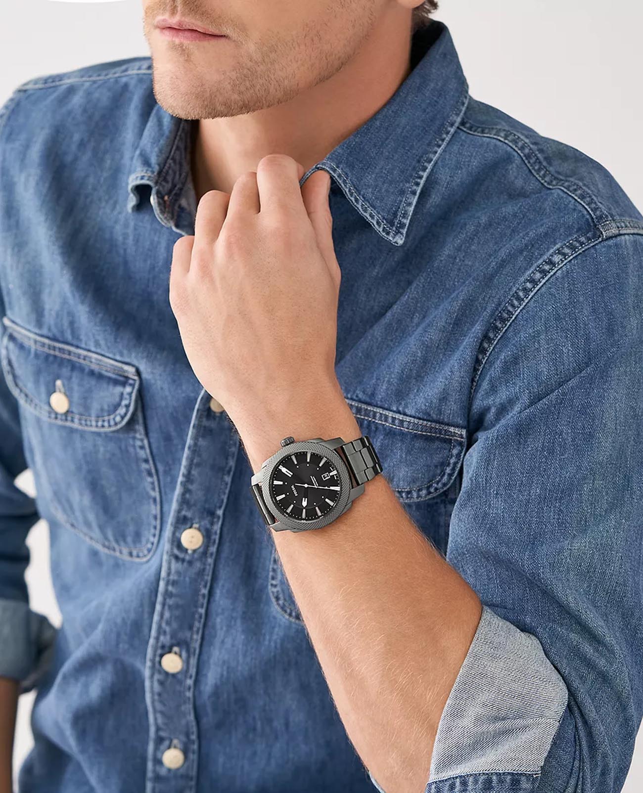 Fossil Fossil Machine FS5970 , наручные мужские часы фото под углом