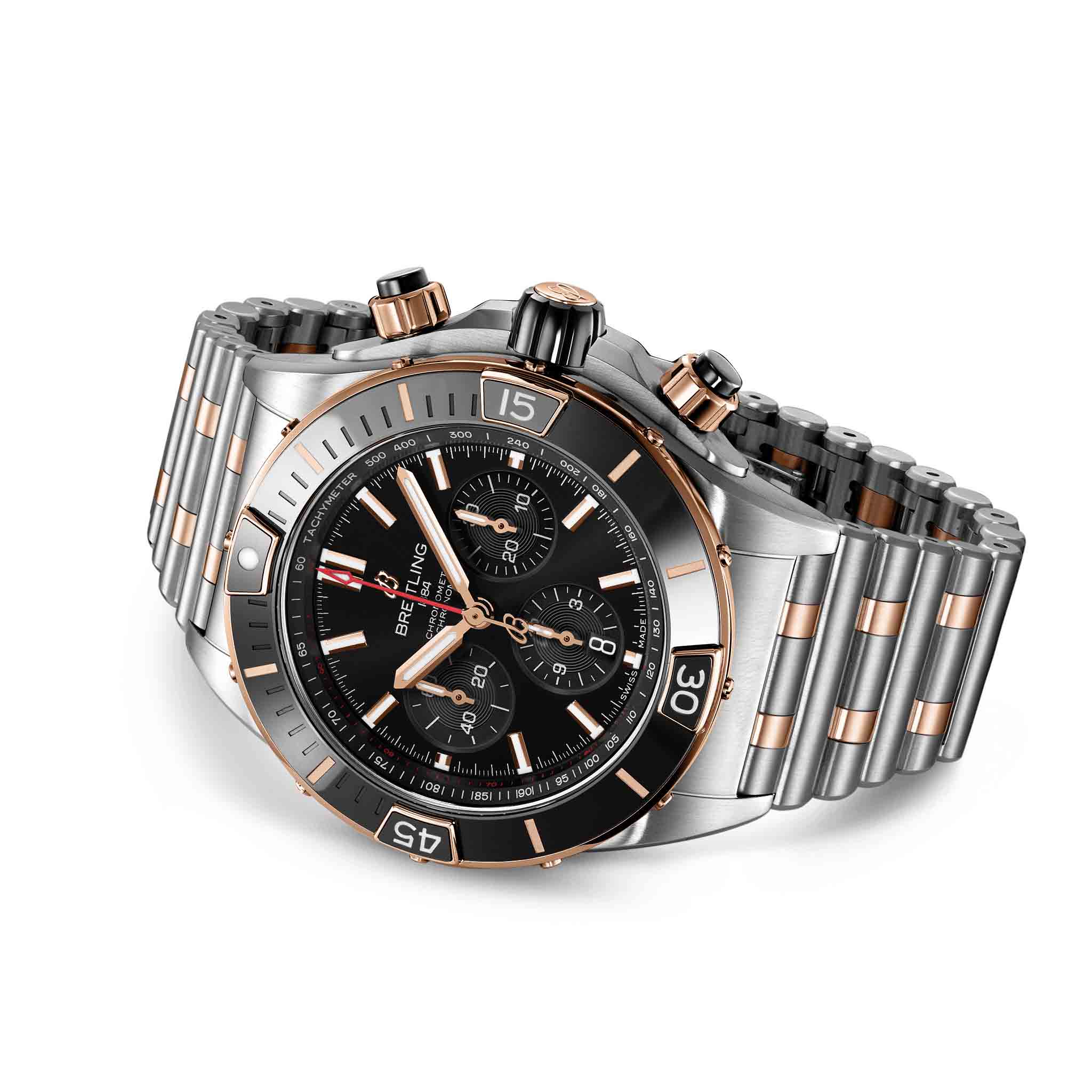 Оригинальные часы Breitling Breitling Super Chronomat B01 44 UB0136251B1U1 механические калибр механизма мануфактурный механизм breitling caliber b01 общий вид