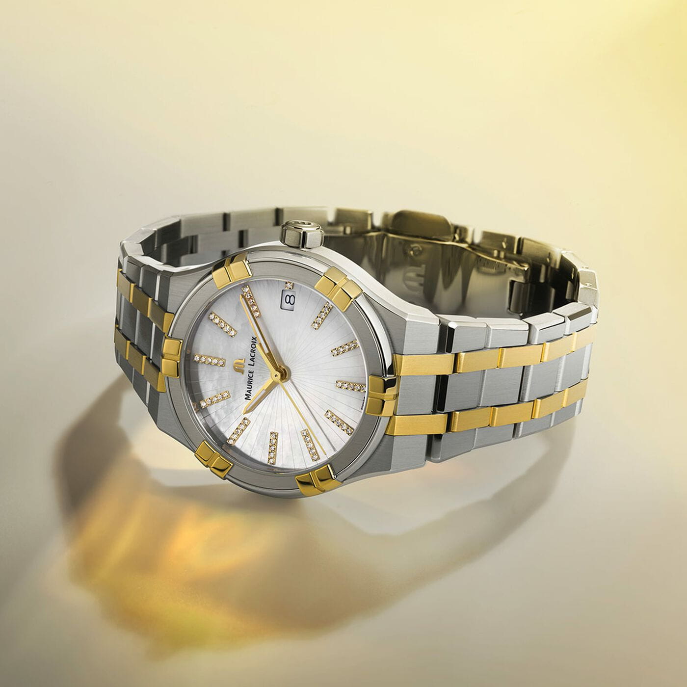 Maurice Lacroix Maurice Lacroix Aikon Quartz AI1106-PVY13-170-1, aikon швейцария женские часы на браслете сталь c pvd покрытием боковой вид