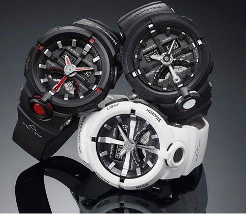 Casio Casio G-Shock GA-500-1A4 электронные мужские часы часы крупный план черный циферблата