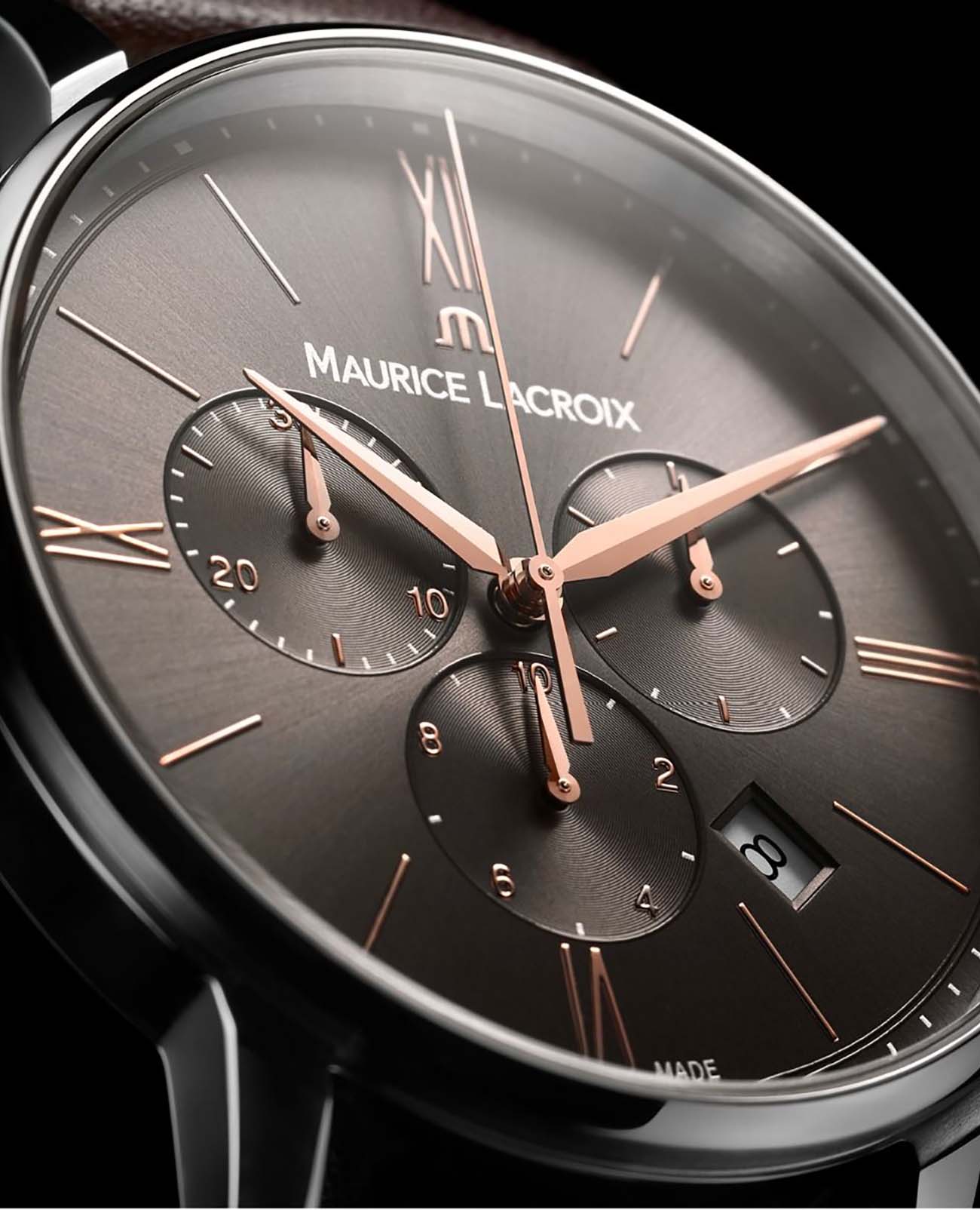 Maurice Lacroix Maurice Lacroix Eliros Chronograph EL1098-SS001-311-1  - задняя крышка сталь металл корпуса, швейцария часы