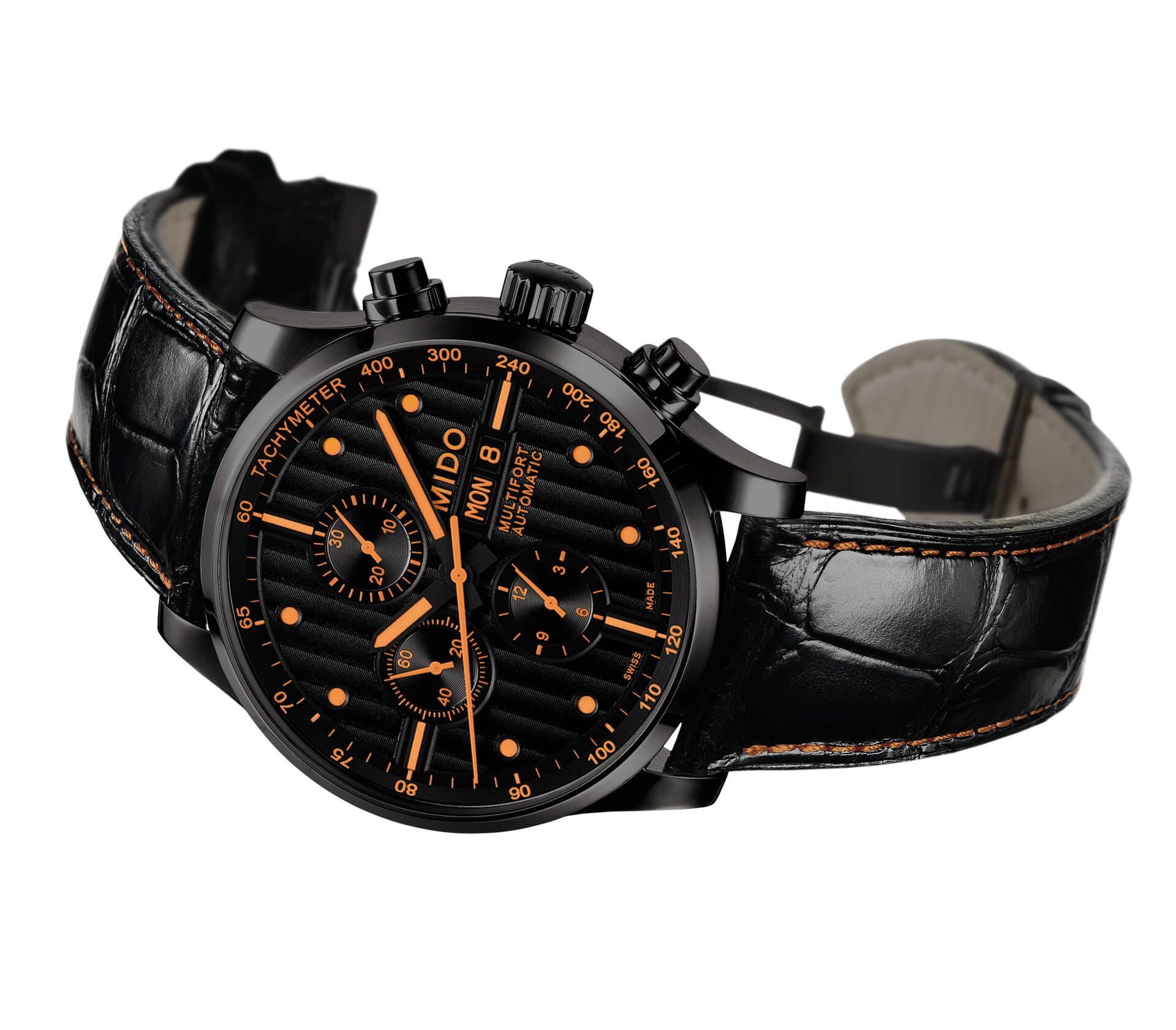 Оригинальные часы Mido Mido Multifort Chronograph M005.614.36.051.22 механические калибр механизма mido calibre 60 (на базе eta a05h21) общий вид