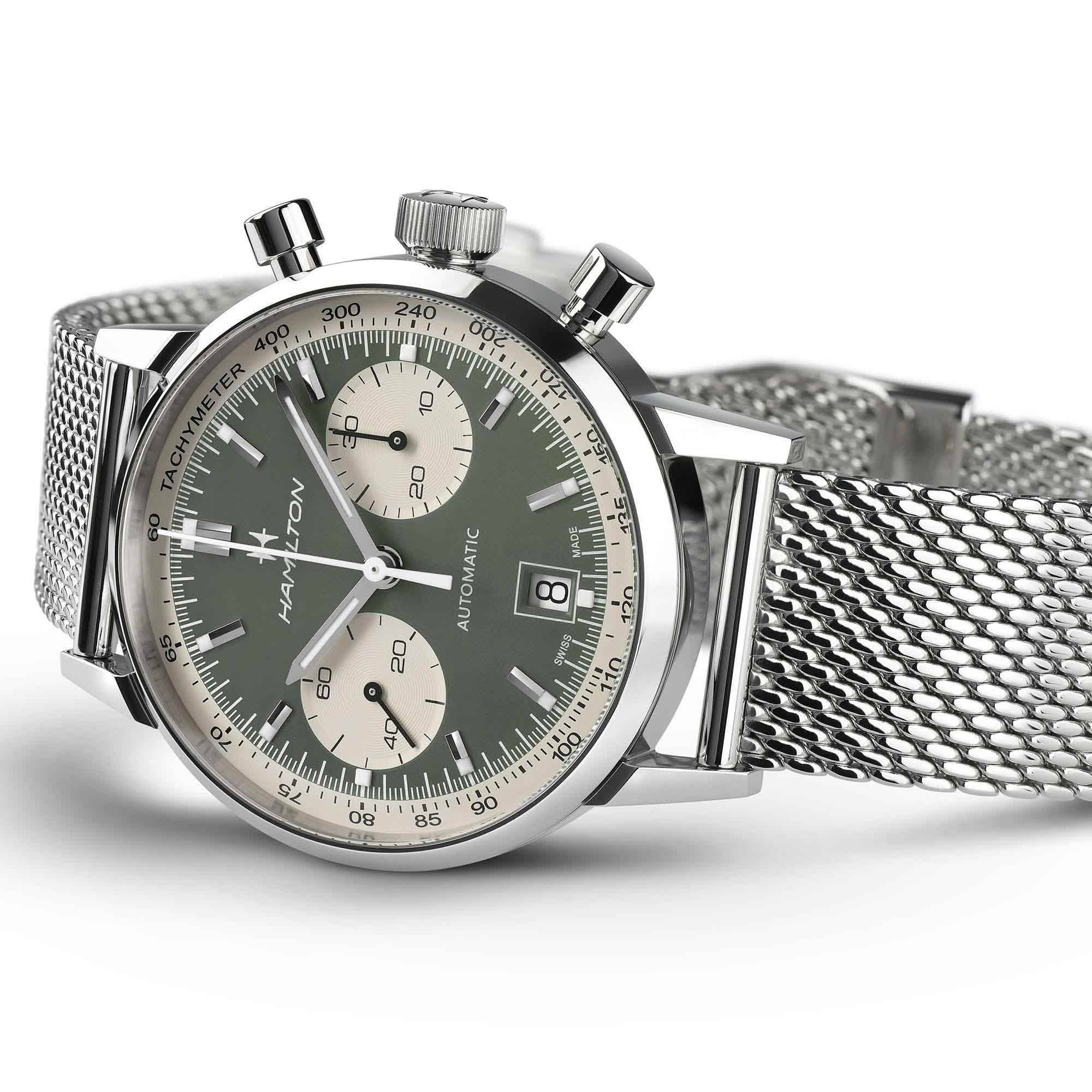 Hamilton Hamilton American Classic Intra-Matic Auto Chrono H38416160 мужские часы  циферблат на запястье