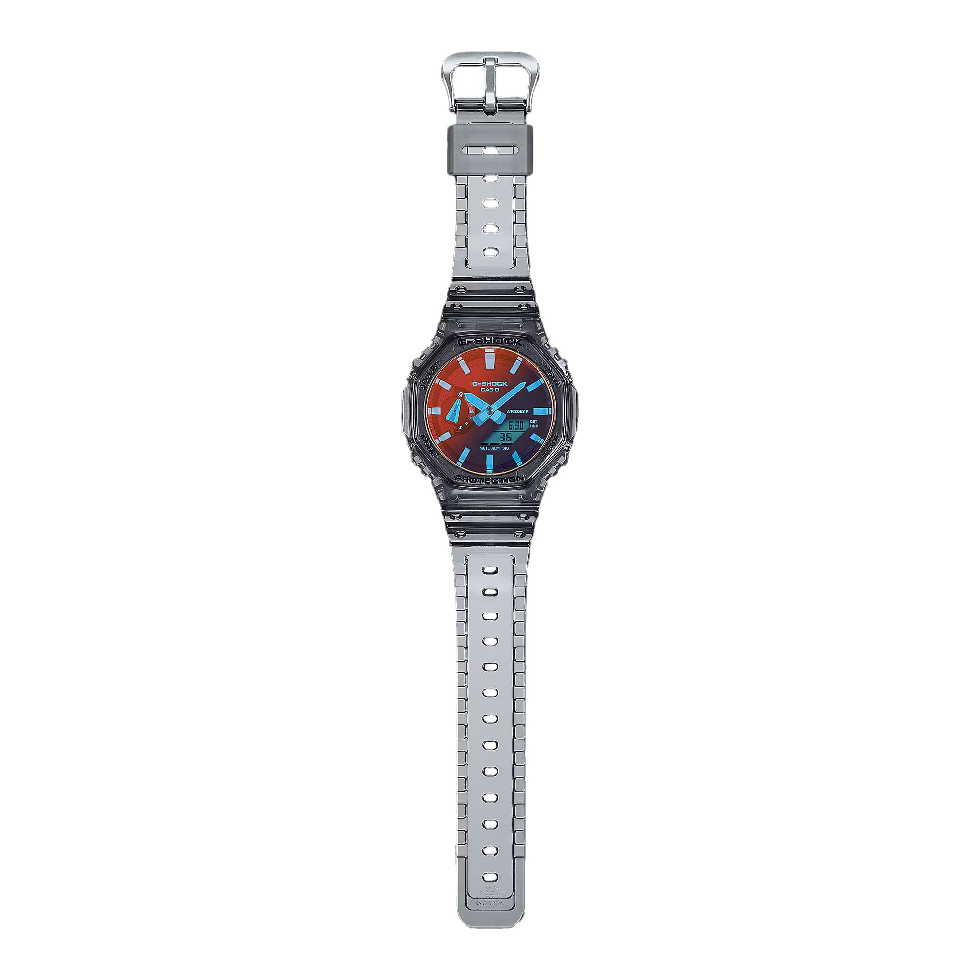 Casio Casio G-Shock GA-2100TLS-8ADR (GA-2100TLS-8A), g-shock япония мужские часы на браслете пластик боковой вид