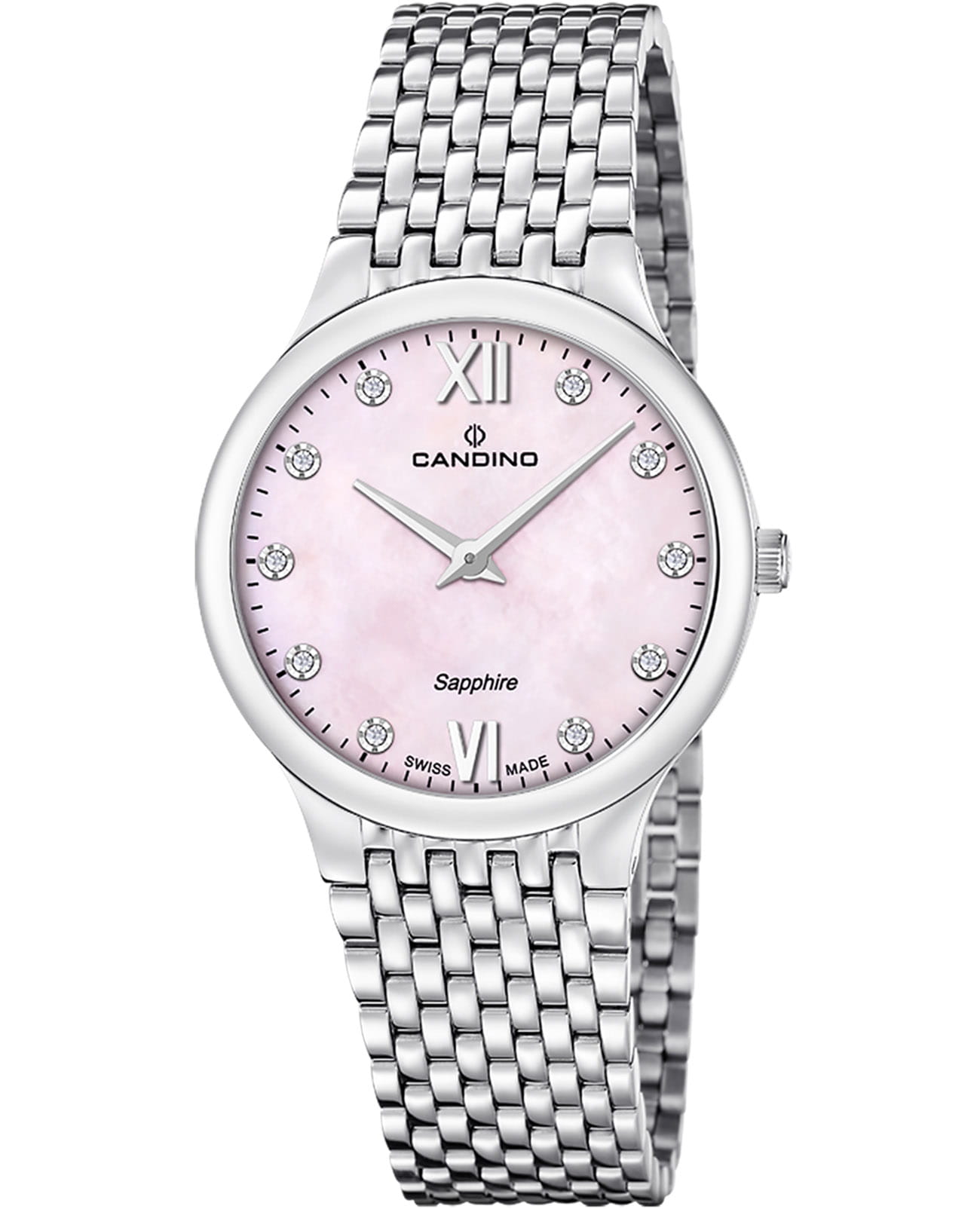 Candino Candino Series 1947 C4787/2  C4787/2 кварцевые женские часы розовый циферблат, браслет нержавеющая сталь — вид спереди