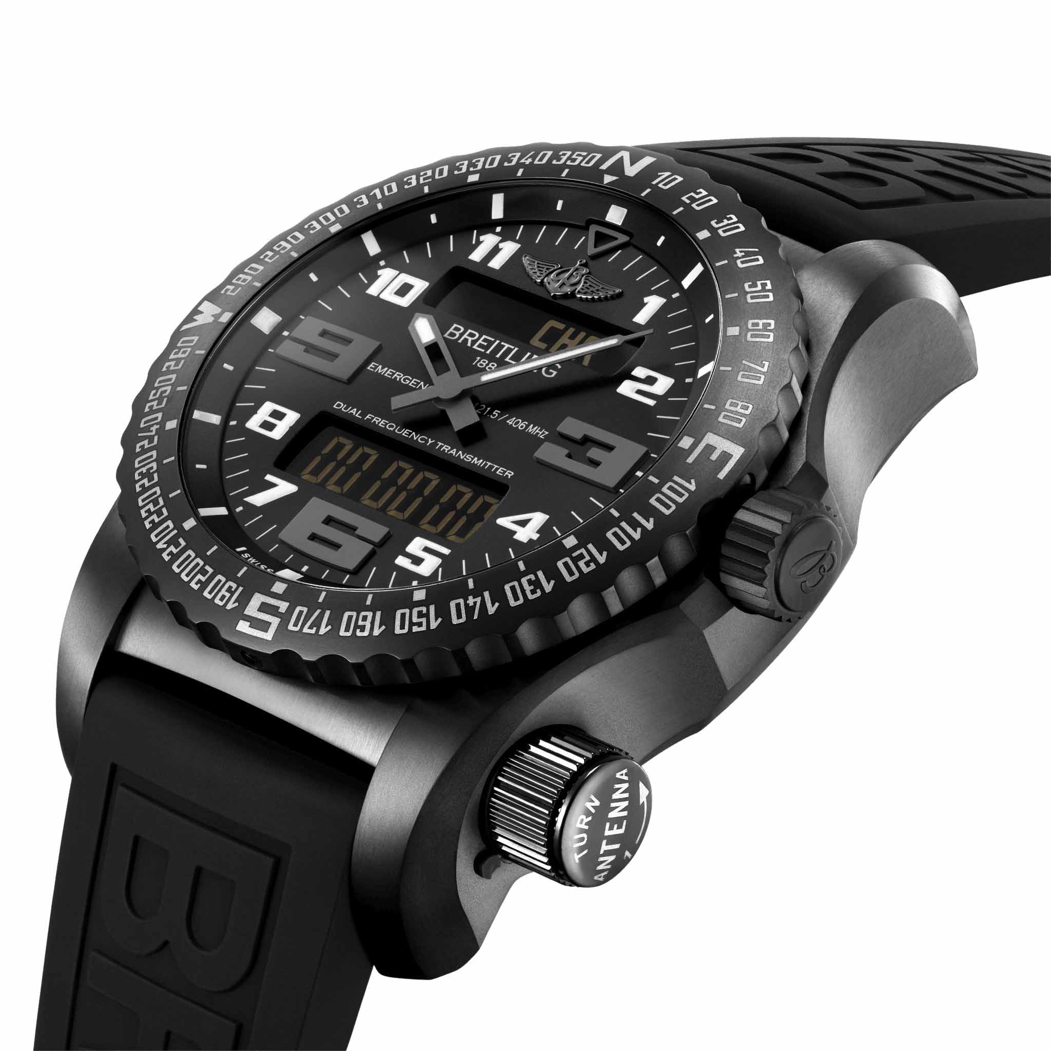 Оригинальные часы Breitling Breitling Emergency V76325221B1S1 кварцевые калибр механизма  breitling 76 общий вид