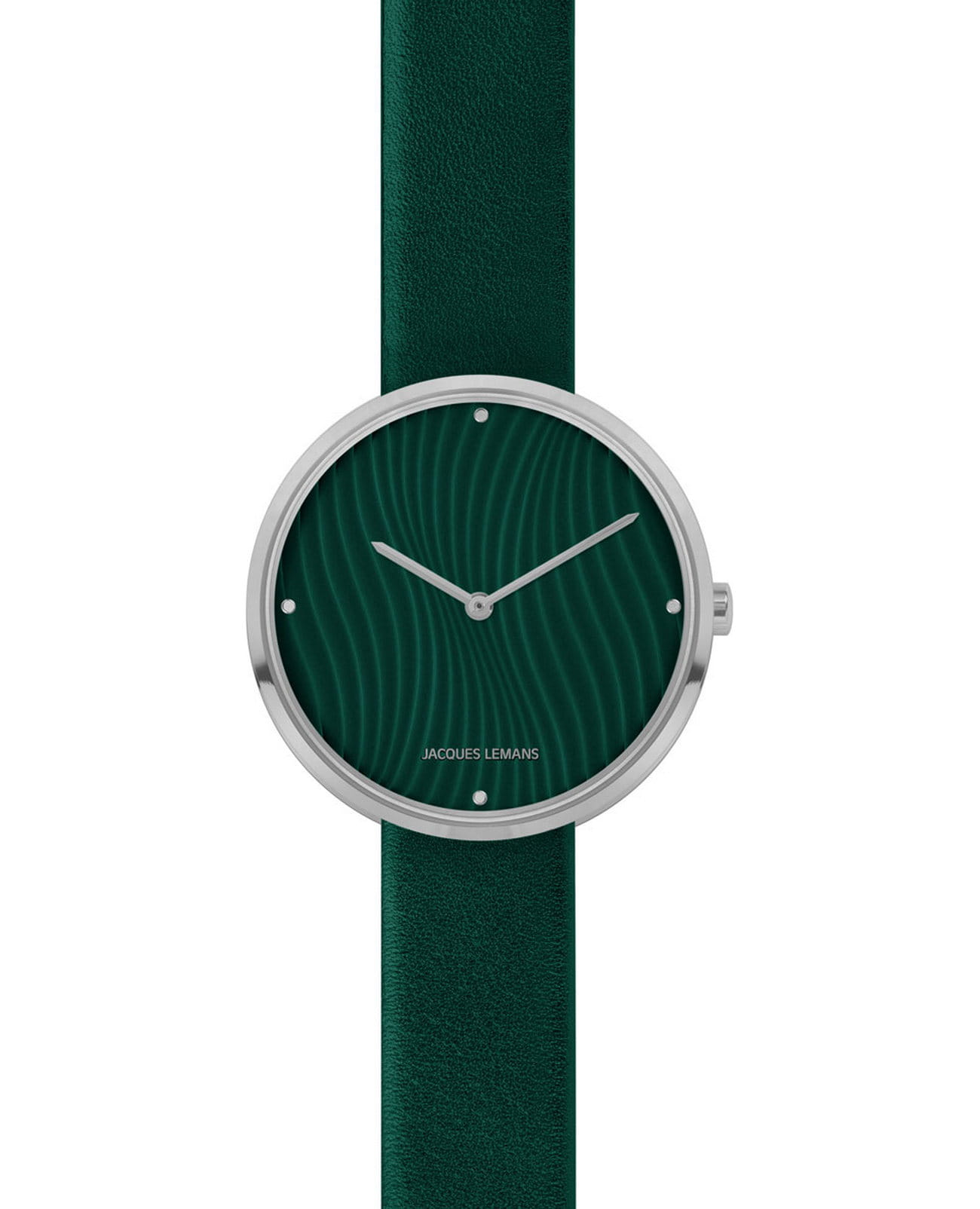Jacques Lemans Jacques Lemans  Design Collection 1-2093E  1-2093E кварцевые женские часы зеленый циферблат, браслет кожаный — вид спереди