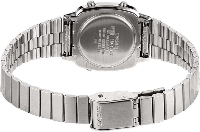 Casio Casio Collection LA670WD-1DF (LA670WD-1), collection япония женские часы на браслете нержавеющая сталь боковой вид