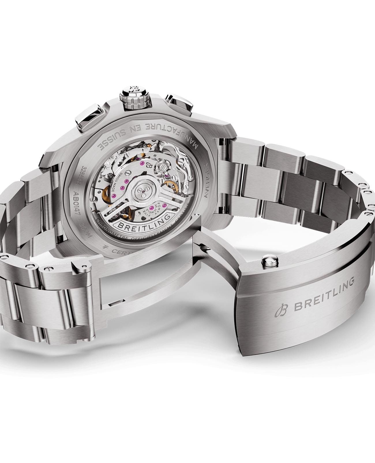 Breitling Breitling Avenger B01 Chronograph 44 AB0147101C1A1 механические мужские часы часы крупный план голубой циферблата