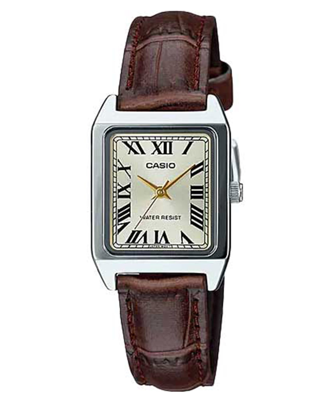 Casio Casio Collection LTP-V007L-9B  LTP-V007L-9B кварцевые женские часы шампань циферблат, браслет кожаный — вид спереди