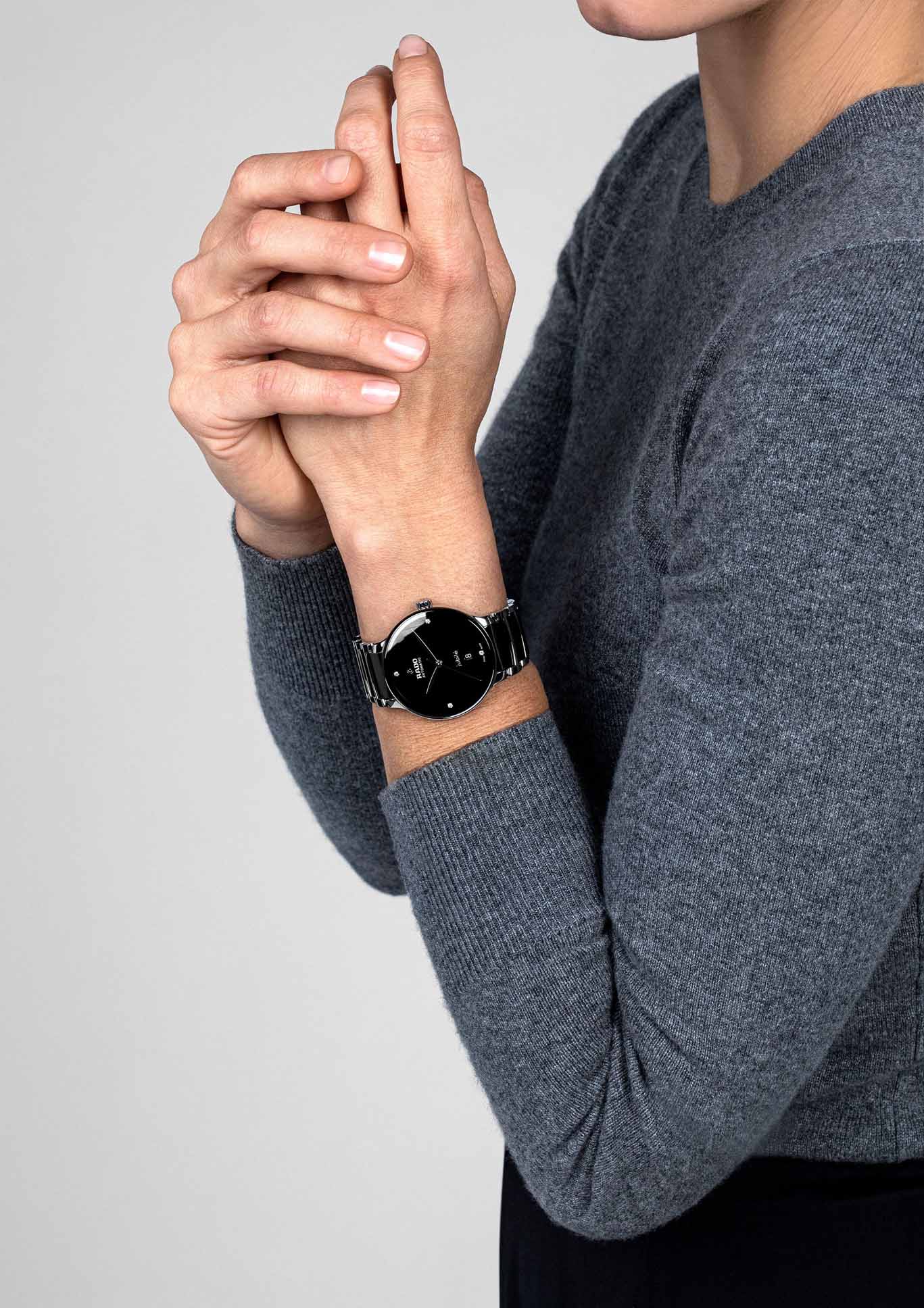 Rado Rado Centrix Automatic R30018712 мужские часы черный циферблат на запястье