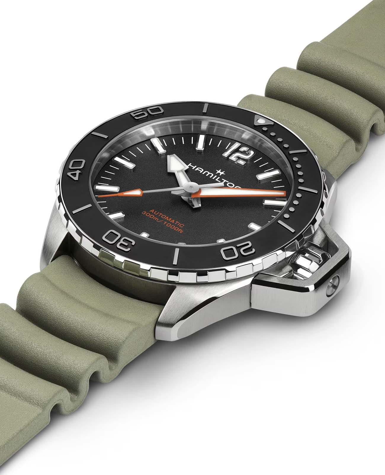 Hamilton Hamilton Khaki Navy Frogman Auto H77455331 , наручные мужские часы фото под углом