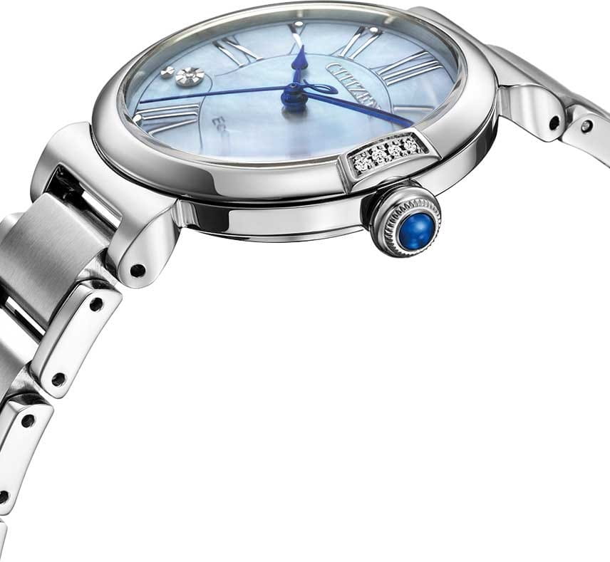 Citizen Citizen Citizen L EM1060-87N,  япония женские часы на браслете нержавеющая сталь боковой вид