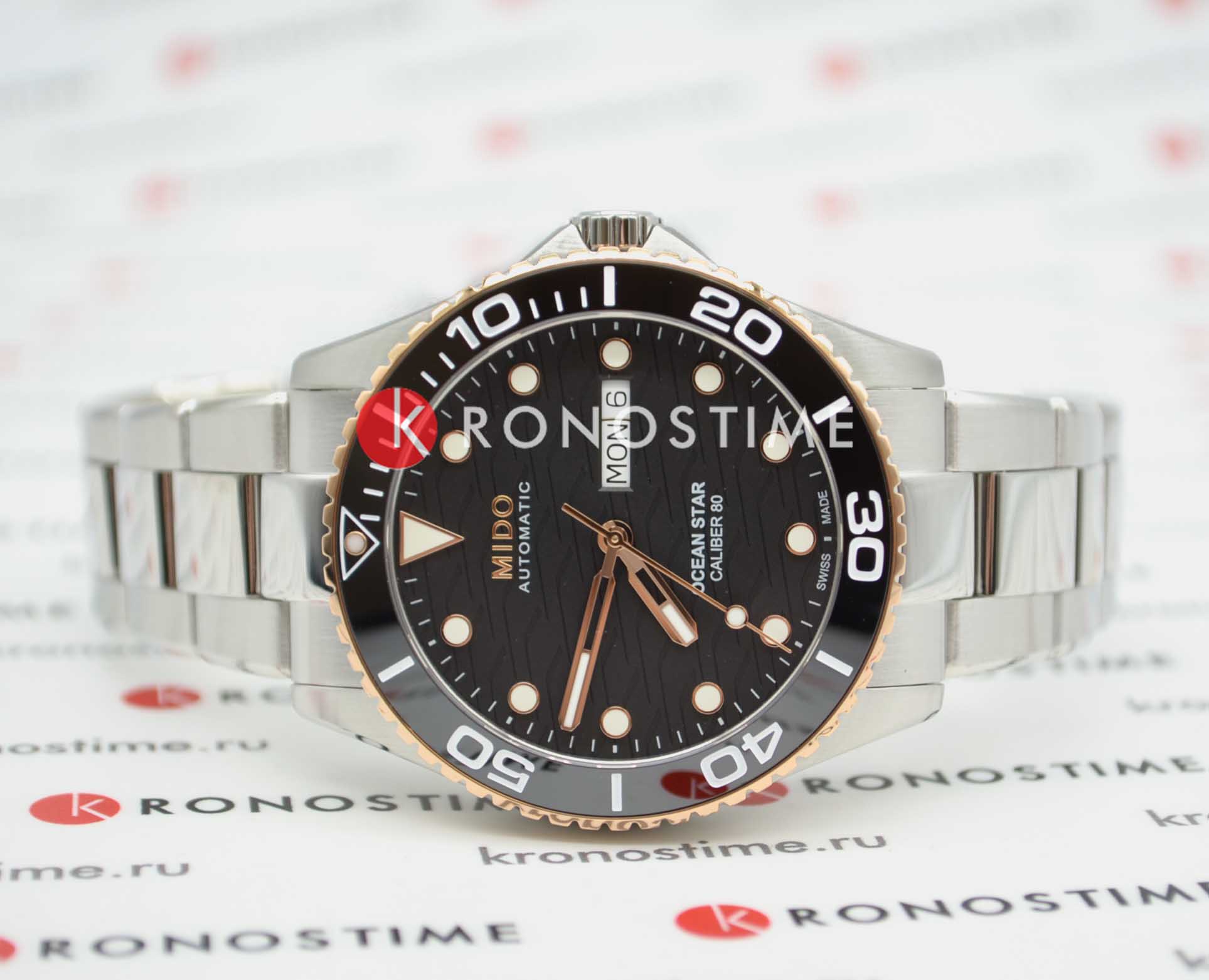 Оригинальные часы Mido Mido Ocean Star 200c M042.430.21.051.00 механические калибр механизма mido calibre 80 (на базе eta c07.621) общий вид