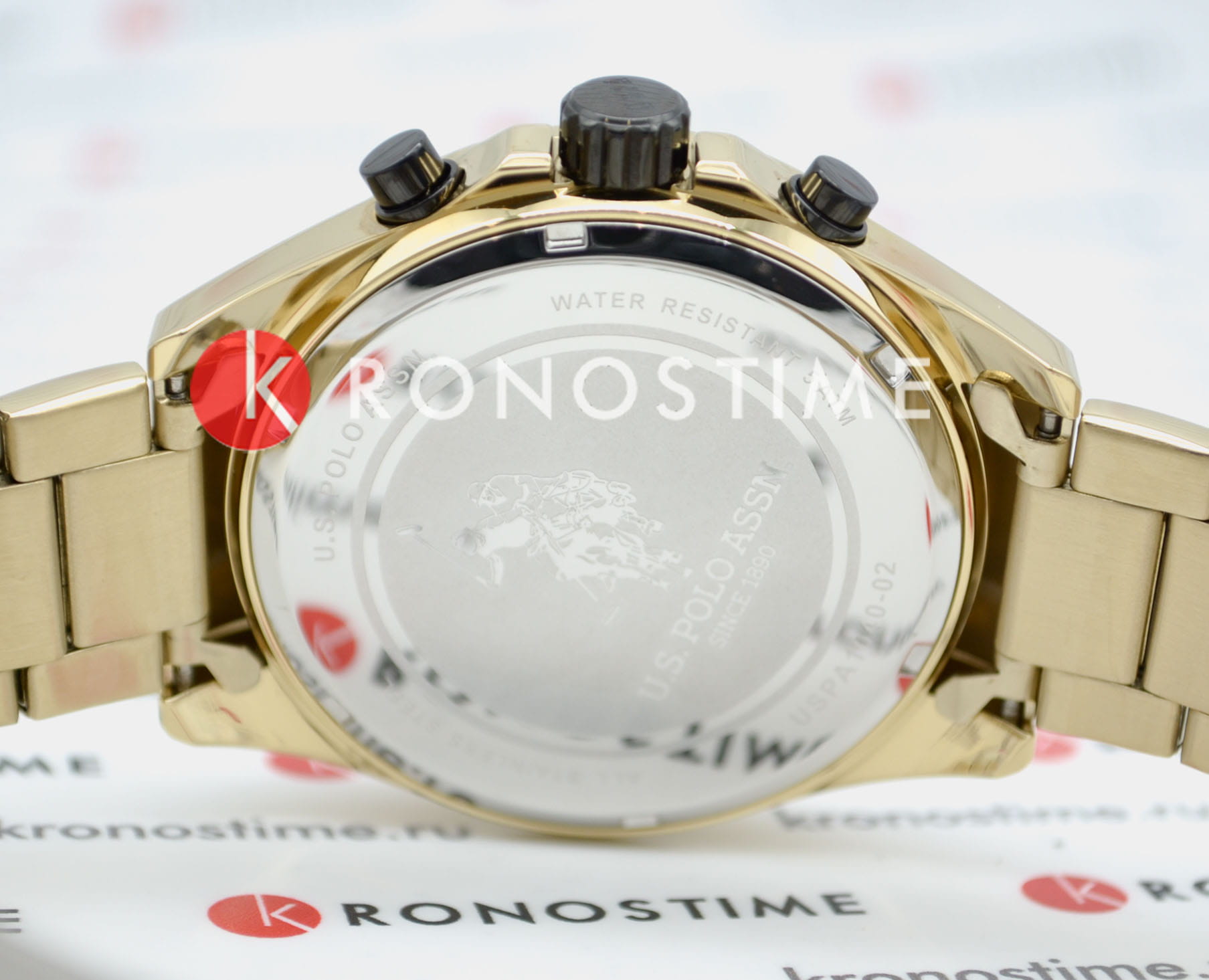 U.S. Polo Assn. U.S. Polo Assn. Crossing USPA1040-02 кварцевые мужские часы часы крупный план черный циферблата