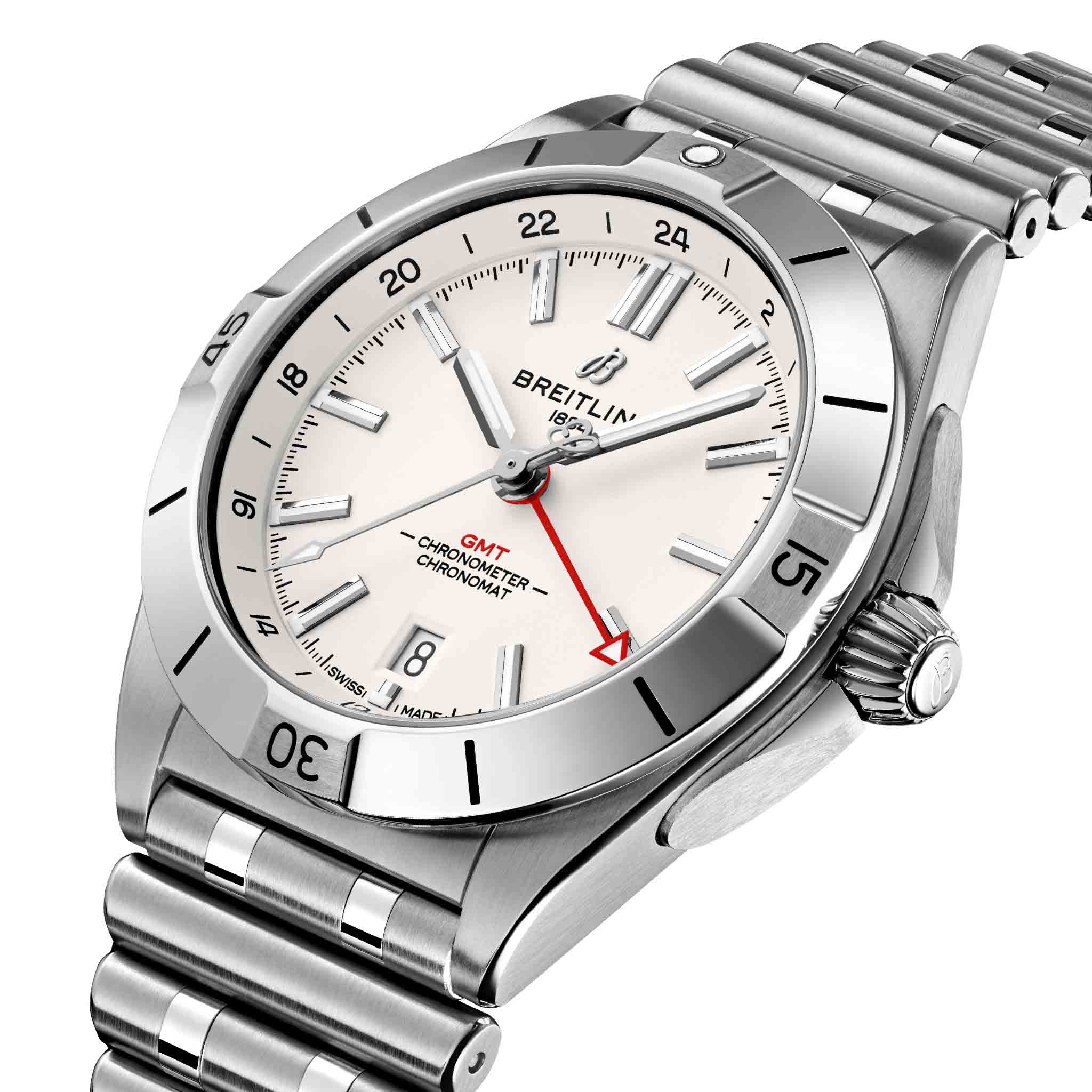 Breitling Breitling Chronomat Automatic GMT 40 A32398101A1A1 мужские часы белый циферблат на запястье
