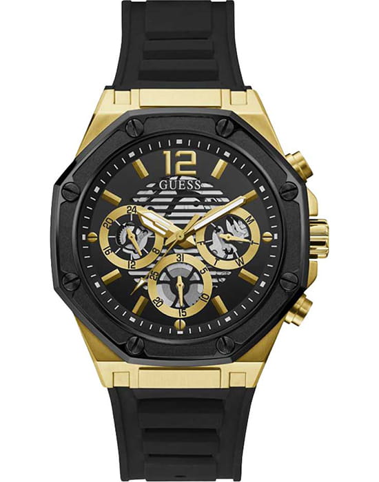 Guess Guess Sport Steel GW0263G1  GW0263G1 кварцевые мужские часы  циферблат, браслет силикон — вид спереди