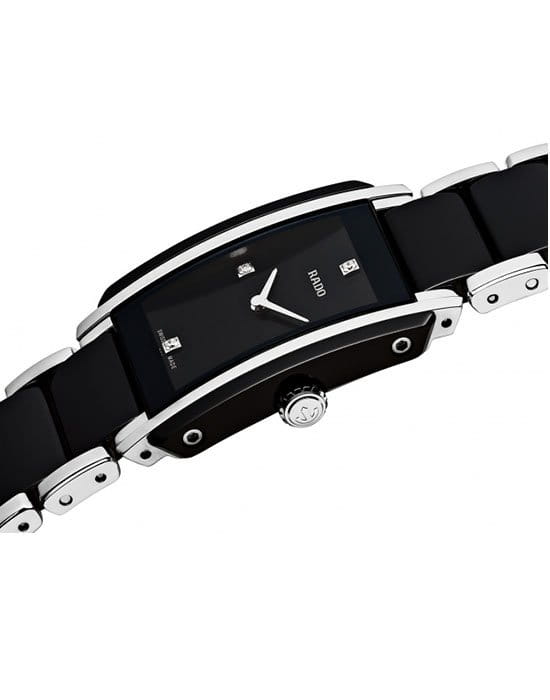 Rado Rado Integral Diamonds R20613712, integral швейцария женские часы на браслете сталь + керамические вставки боковой вид