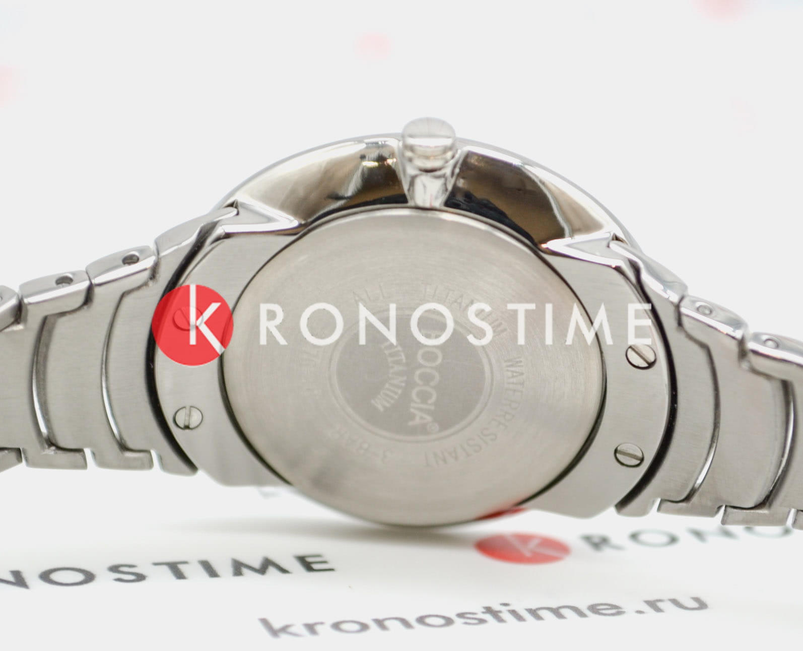 Boccia Titanium Boccia Titanium Circle-Oval 3276-10  - задняя крышка металл титан корпуса, германия часы