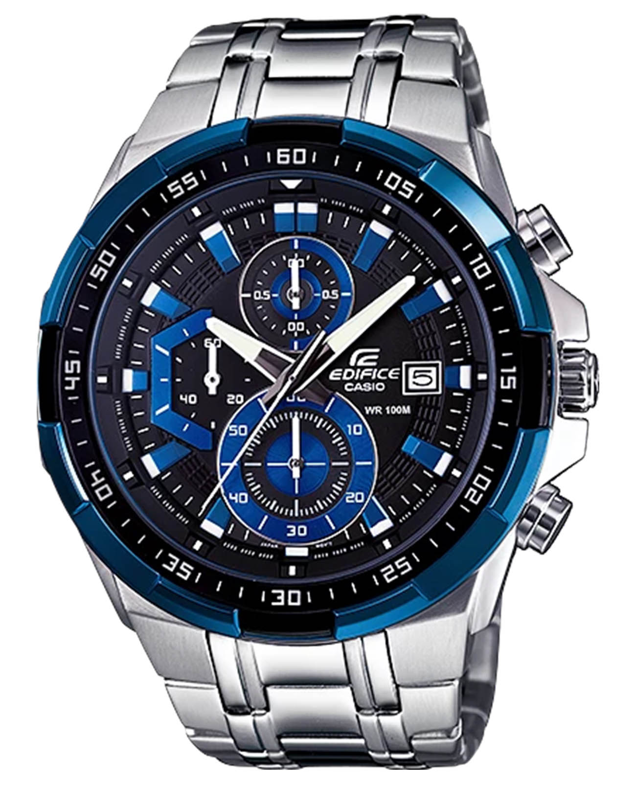 Casio Casio Edifice EFR-539D-1A2VUDF (EFR-539D-1A2) EFR EFR-539D-1A2 кварцевые мужские часы  циферблат, браслет нержавеющая сталь — вид спереди