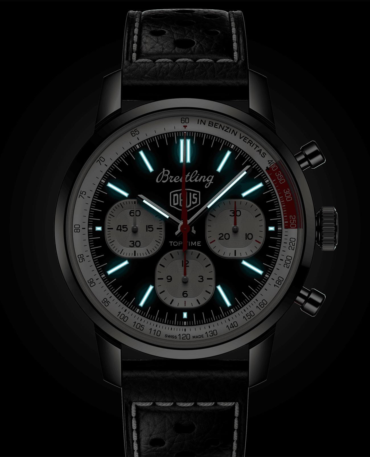 Breitling Breitling Top Time B01 Deus AB01765A1B1X1 мужские часы черный циферблат на запястье