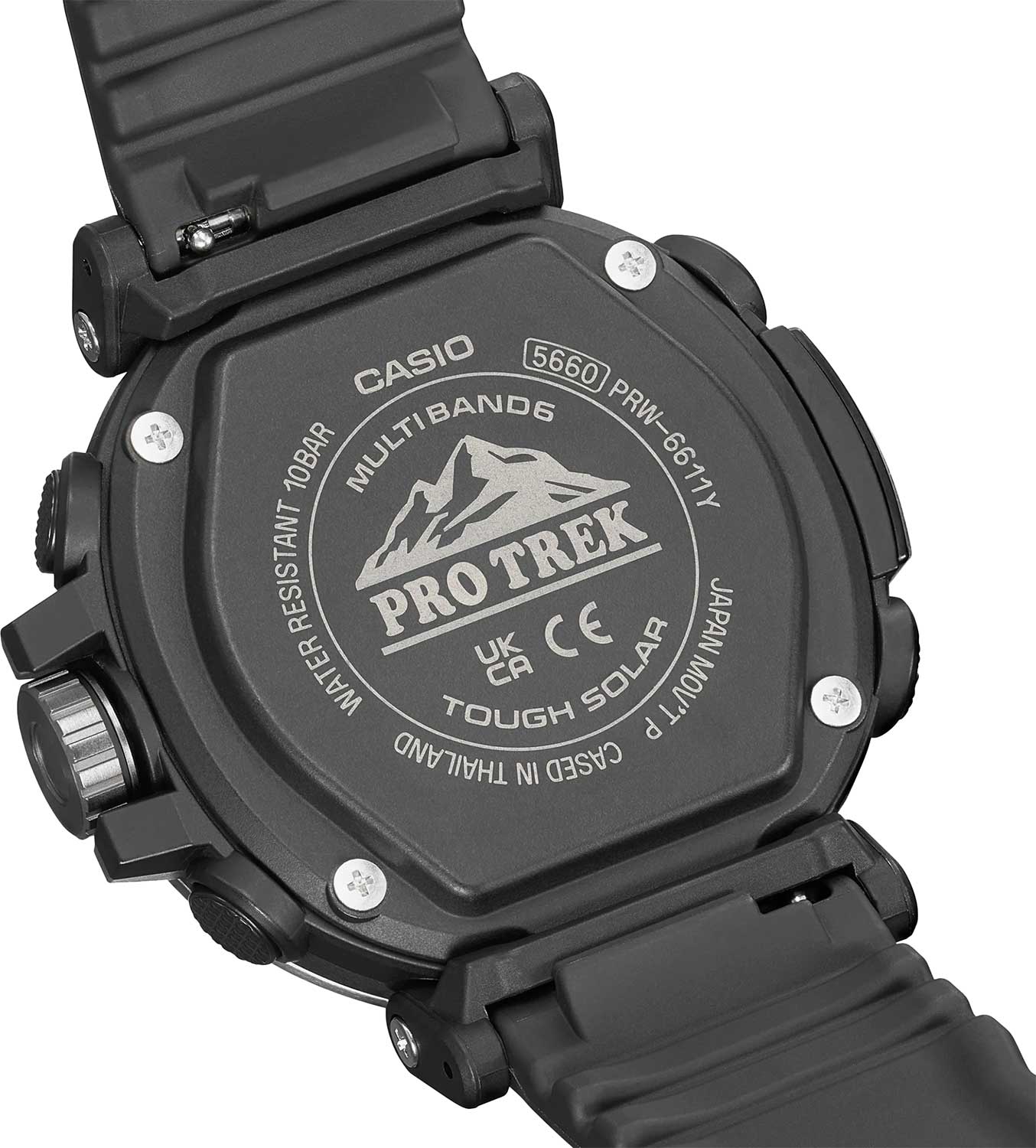 Casio Casio Pro Trek PRW-6611Y-1ER кварцевые мужские часы часы крупный план черный циферблата