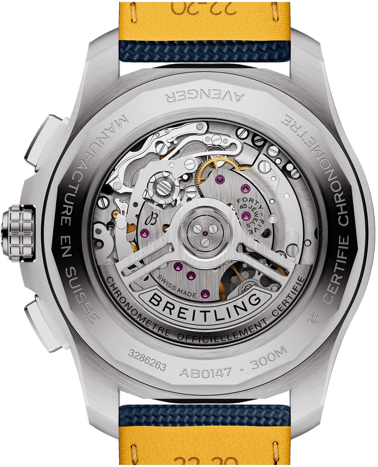 Breitling Breitling Avenger B01 Chronograph 44 AB0147101C1X1, avenger швейцария мужские часы на браслете кожаный боковой вид