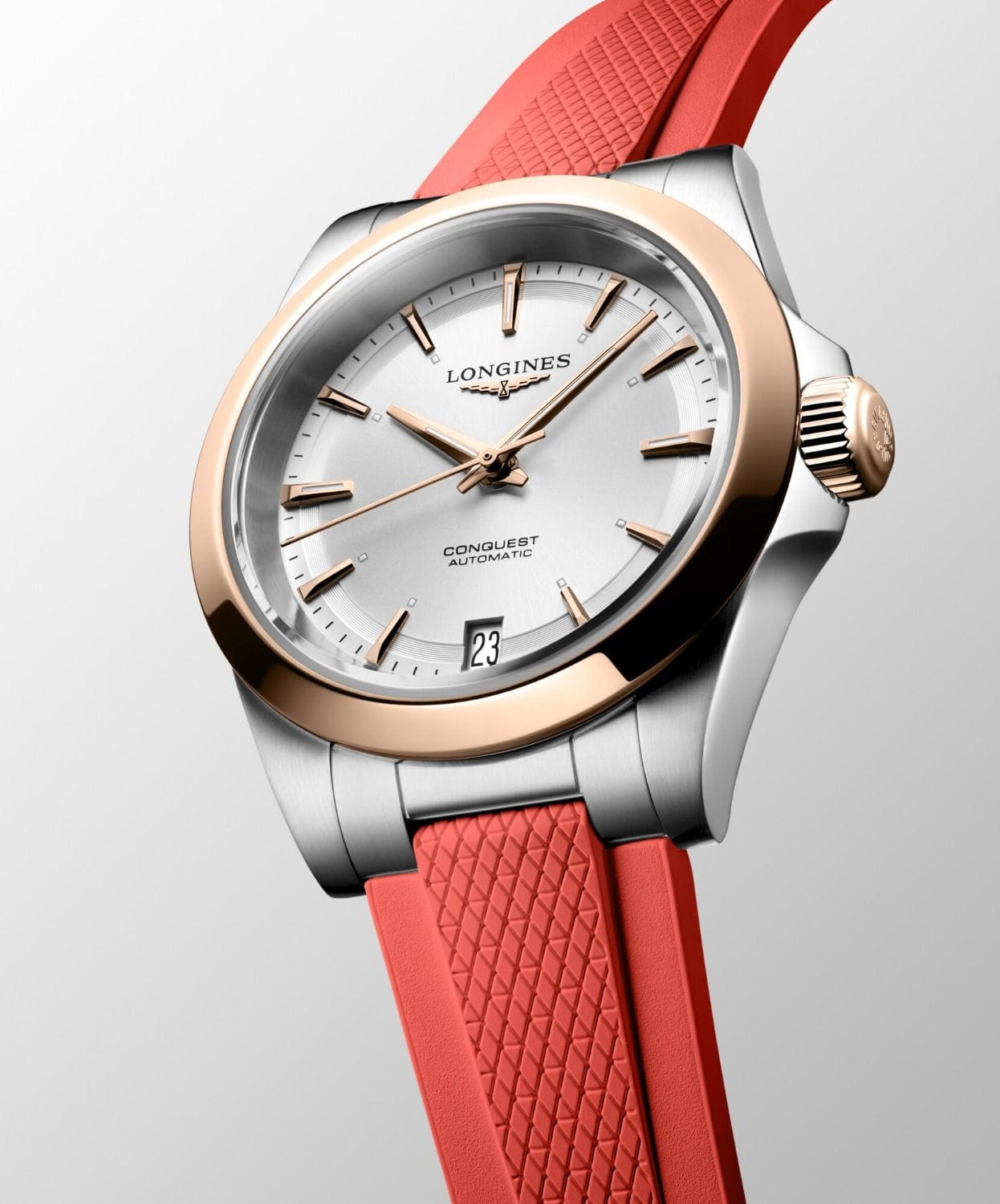 Оригинальные часы Longines Longines Conquest L3.430.5.72.9 механические калибр механизма l888 общий вид