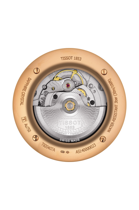 Tissot Tissot Vintage Powermatic 80 18K Gold T920.407.76.038.00 , наручные мужские часы фото под углом