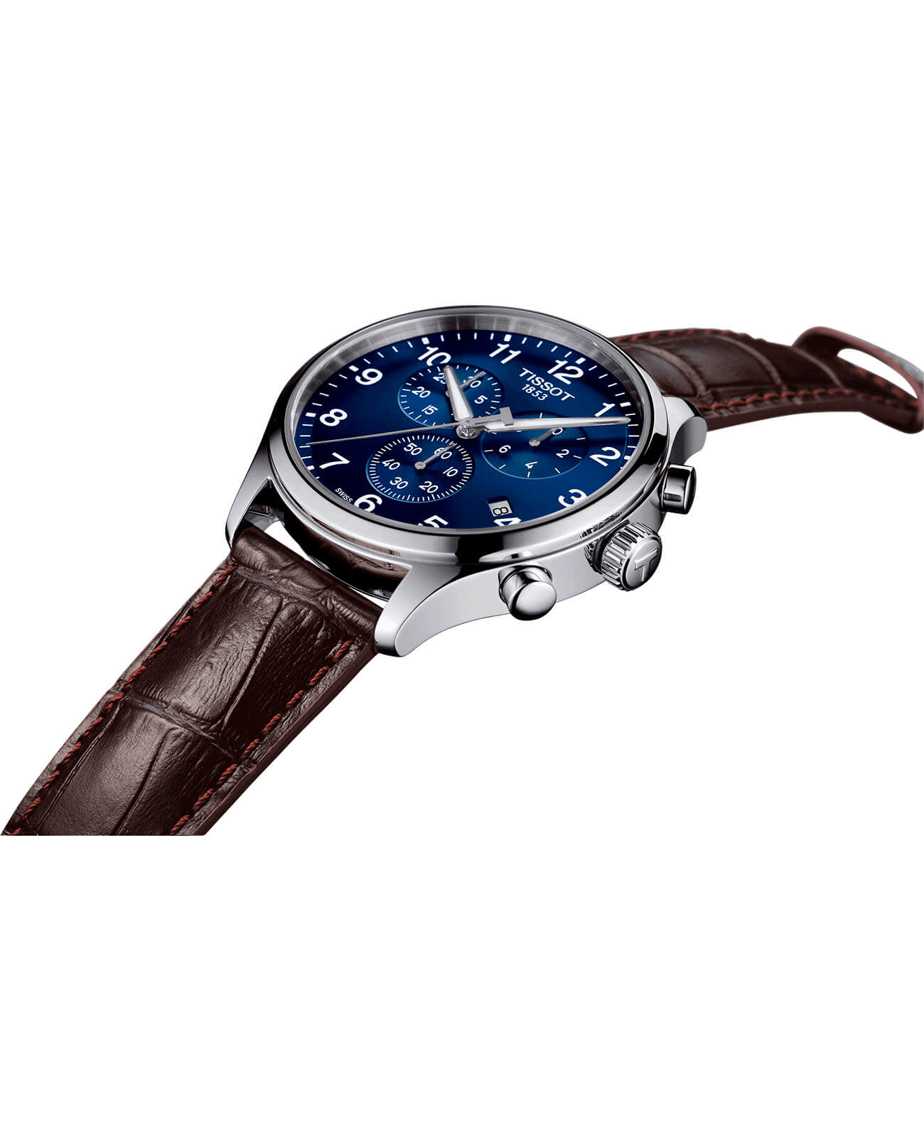 Tissot Tissot Chrono XL Classic T116.617.16.047.00, t-classic швейцария мужские часы на браслете кожаный боковой вид