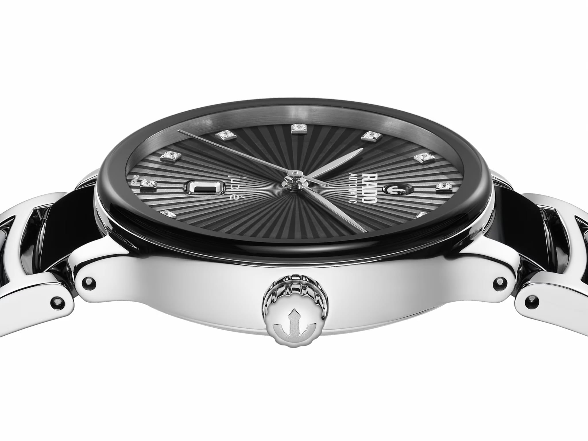 Rado Rado Centrix Automatic Diamonds R30020742 женские часы черный циферблат на запястье