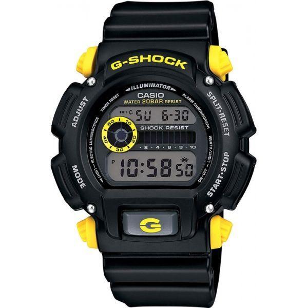 Casio Casio G-Shock DW-9052-1C9  DW-9052-1C9 электронные мужские часы серый циферблат, браслет  — вид спереди
