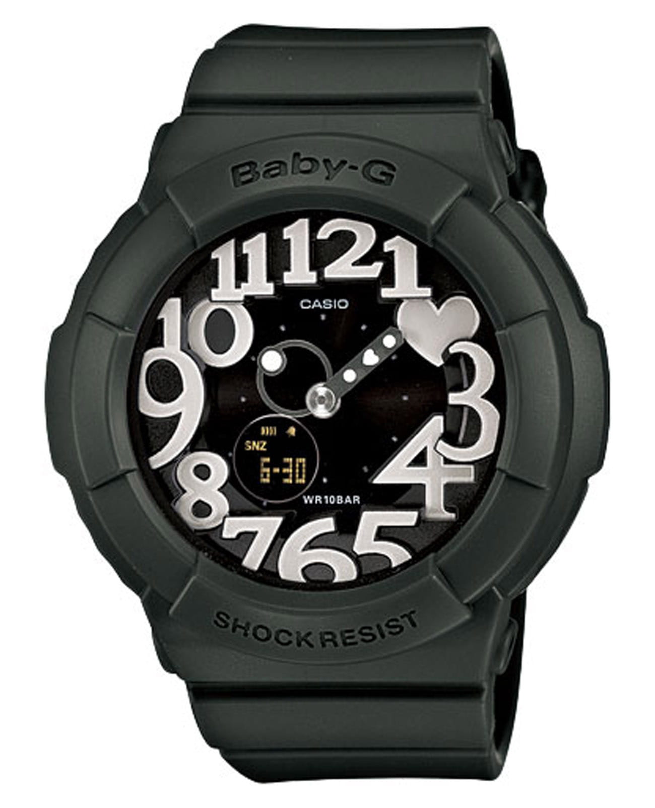 Casio Casio Baby-G BGA-134-3BDR  BGA-134-3BDR кварцевые женские часы  циферблат, браслет пластик — вид спереди