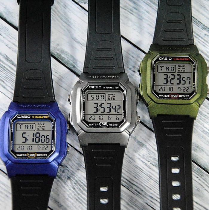 Casio Casio Collection W-800HM-3A мужские часы серый циферблат на запястье