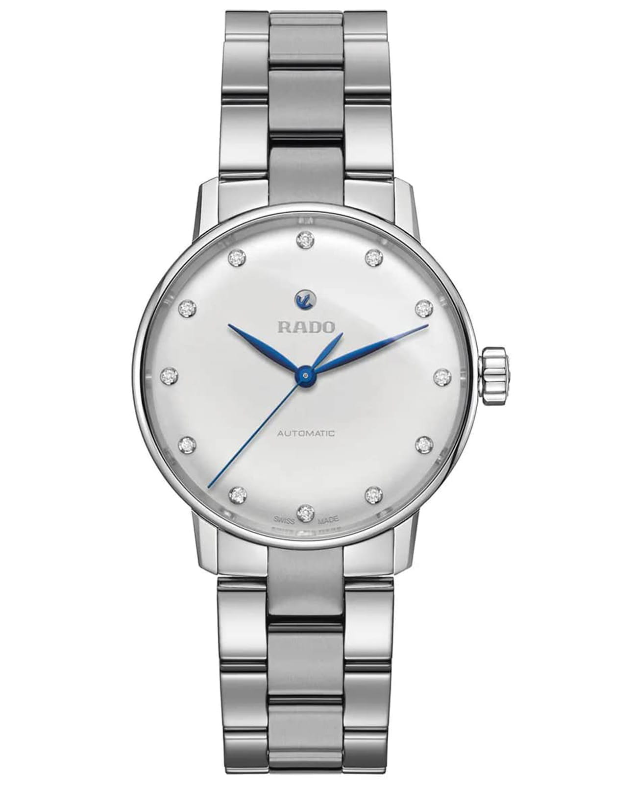 Rado Rado Coupole Classic Diamonds R22862783 Classic R22862783 кварцевые женские часы белый циферблат, браслет нержавеющая сталь — вид спереди