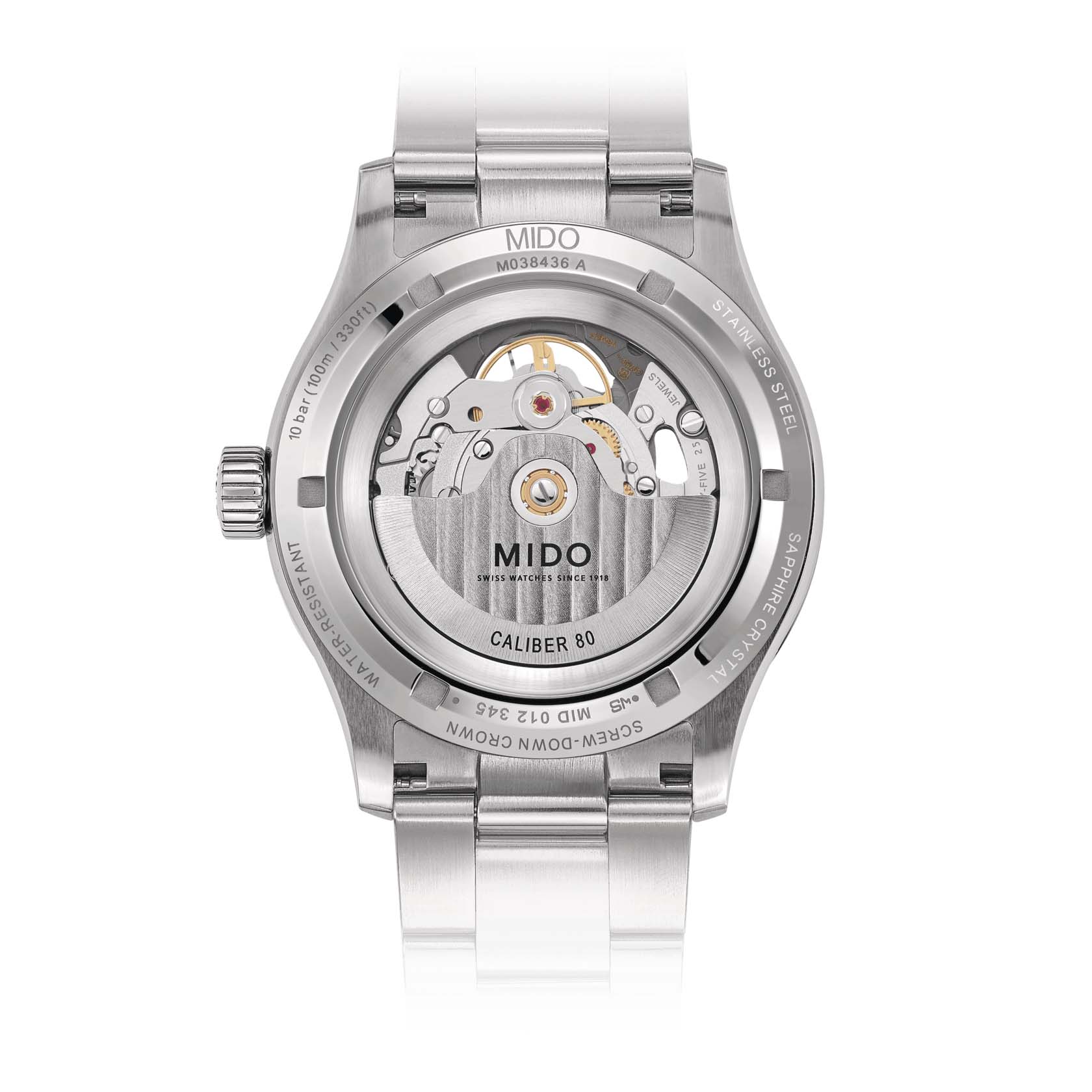 Mido Mido Multifort Skeleton Vertigo M038.436.11.061.00 , наручные мужские часы фото под углом