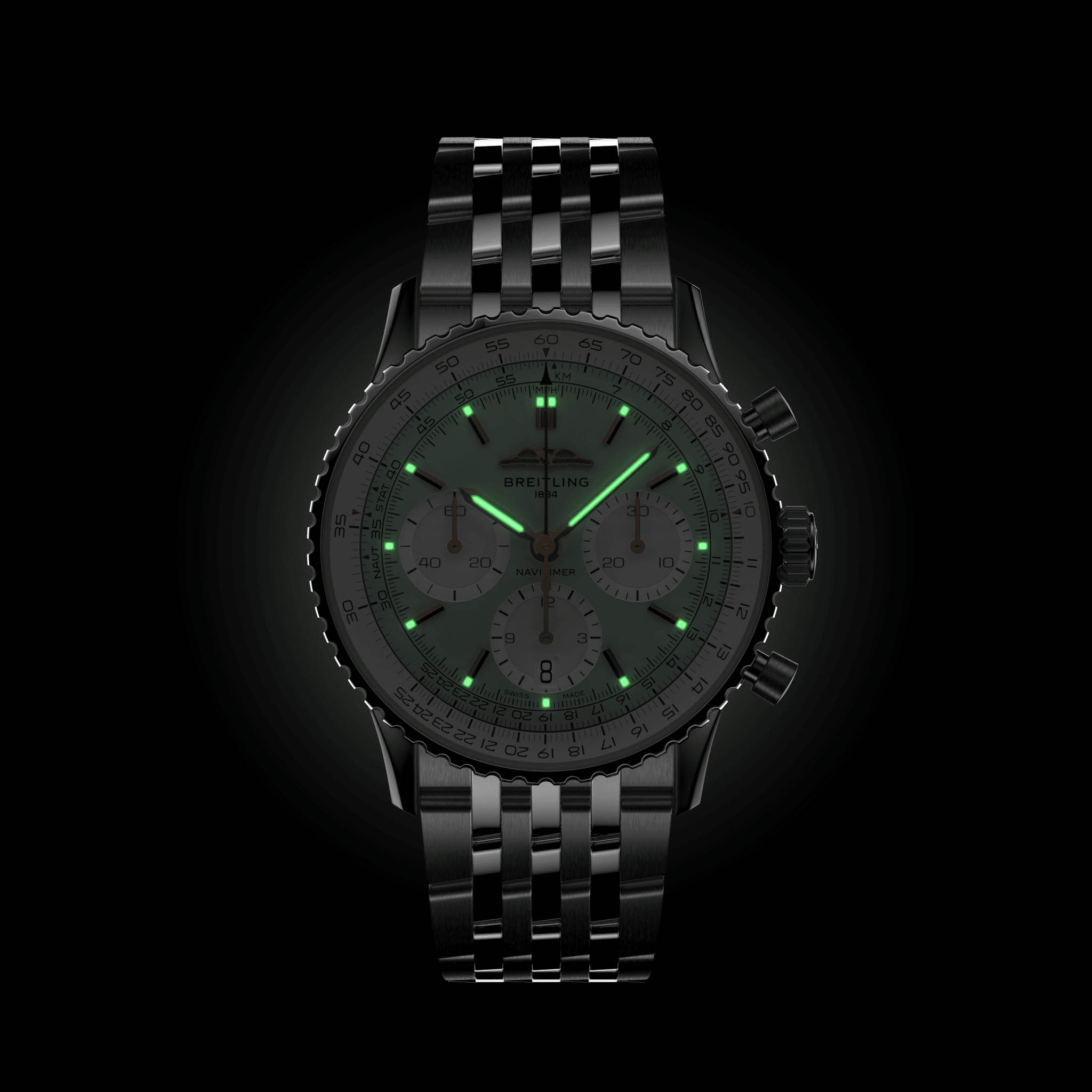 Оригинальные часы Breitling Breitling Navitimer B01 Chronograph 41 AB0139211L1A1 механические калибр механизма мануфактурный механизм breitling caliber b01 общий вид