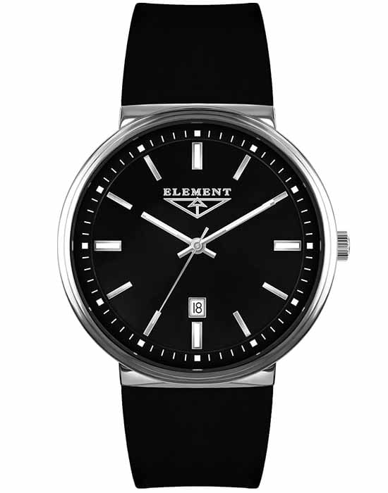 33 Element 33 Element 331808  331808 кварцевые мужские часы черный циферблат, браслет кожаный — вид спереди