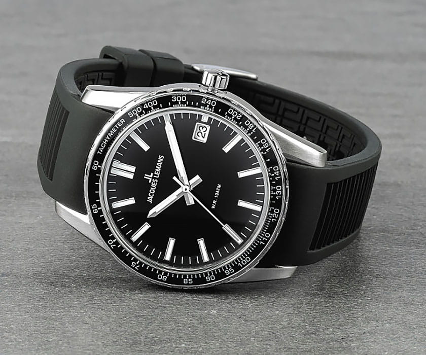 Jacques Lemans Jacques Lemans Liverpool 1-2060A, liverpool австрия мужские часы на браслете силикон боковой вид