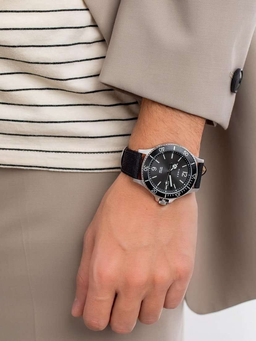 Timex Timex Harborside TW2V27000 кварцевые мужские часы часы крупный план черный циферблата